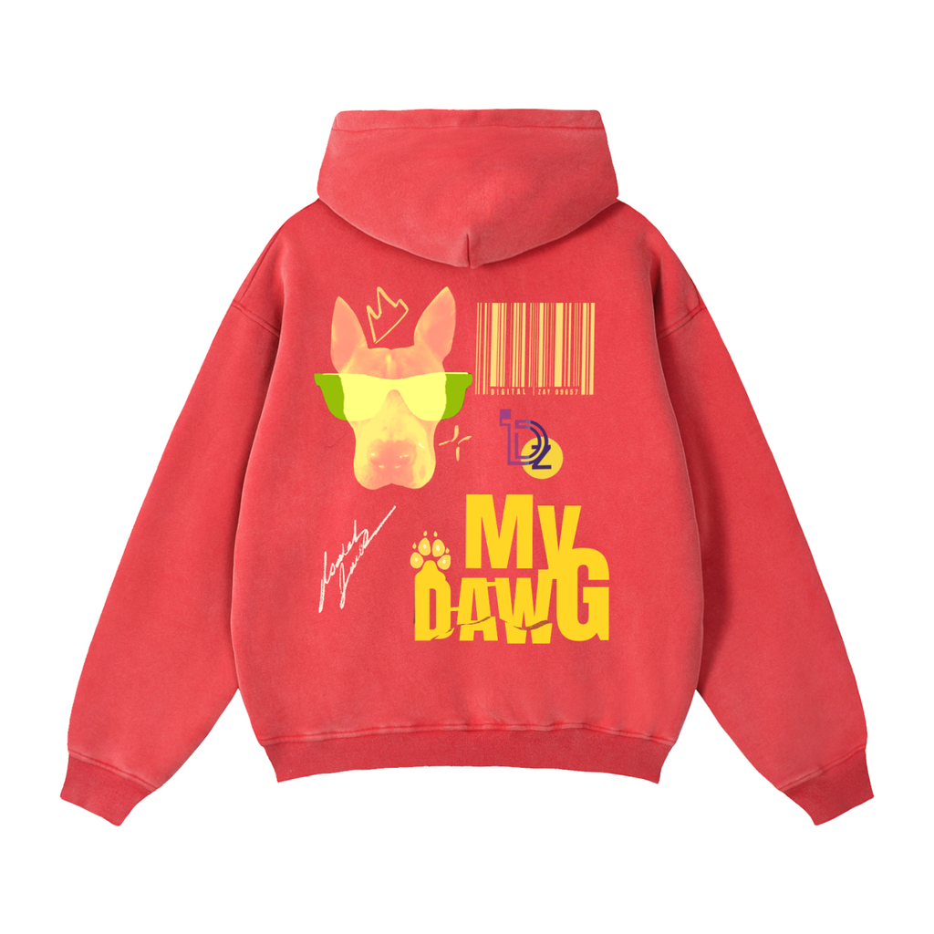 My DAWG Zip-Through Boxy Fleece Hoodie