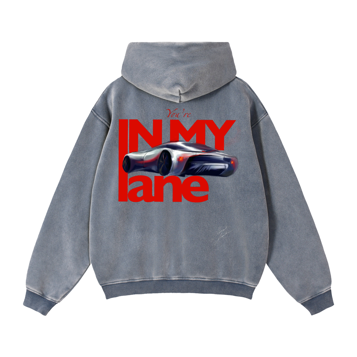 IN MY LANE Zip-Through Boxy Fleece Hoodie