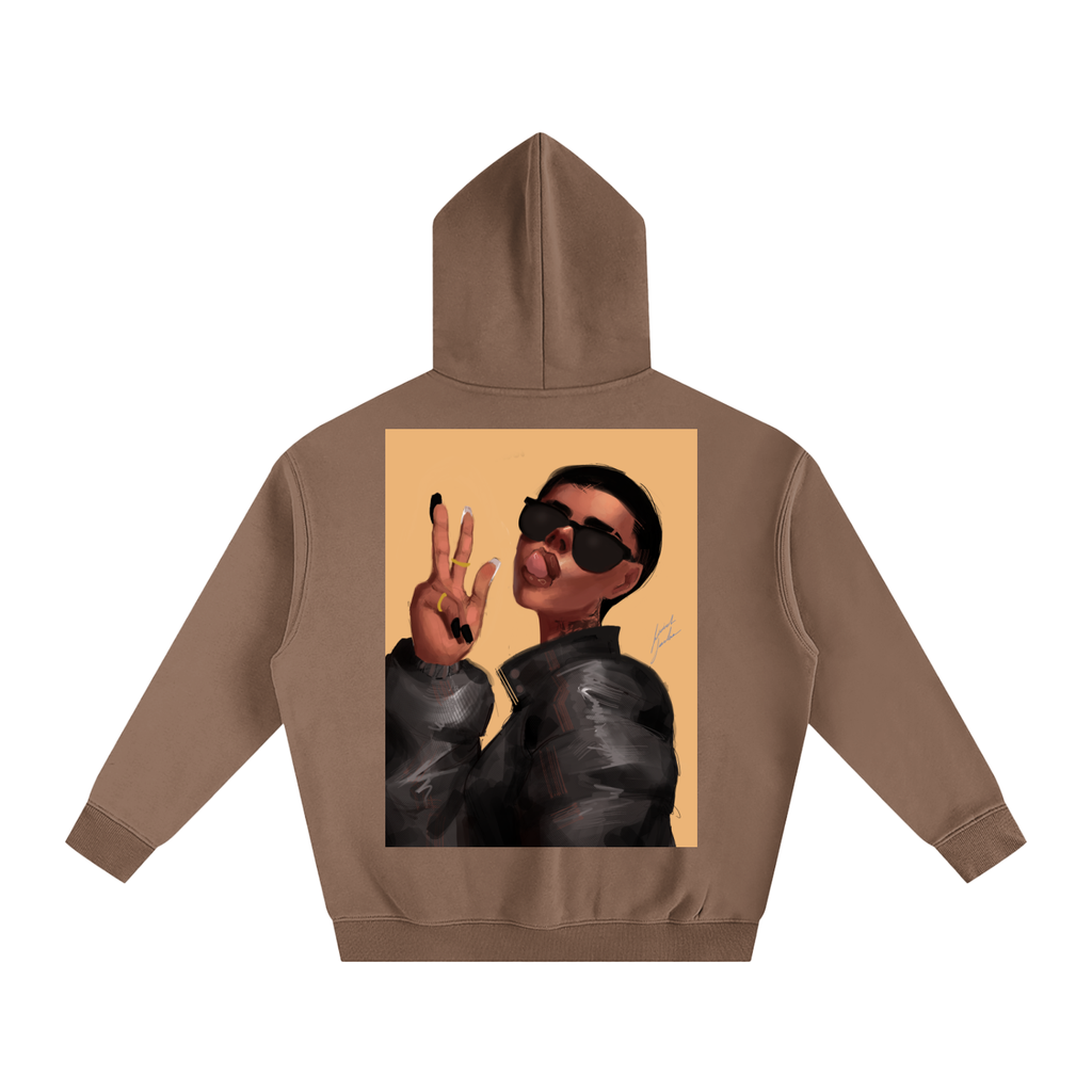 Peace or Goodbye Oversize Fleeced Hoodie