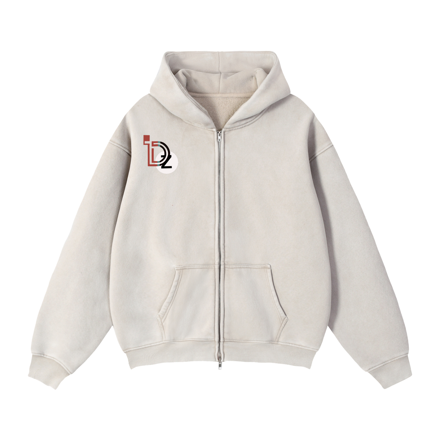 My DAWG Zip-Through Boxy Fleece Hoodie