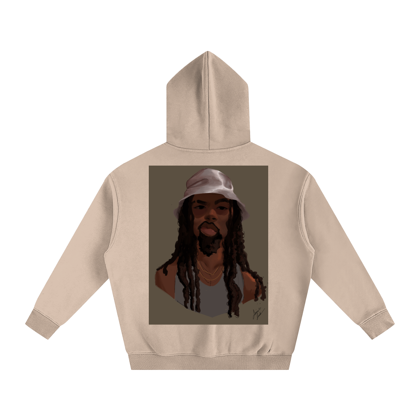 HUH? Oversize Fleeced Hoodie