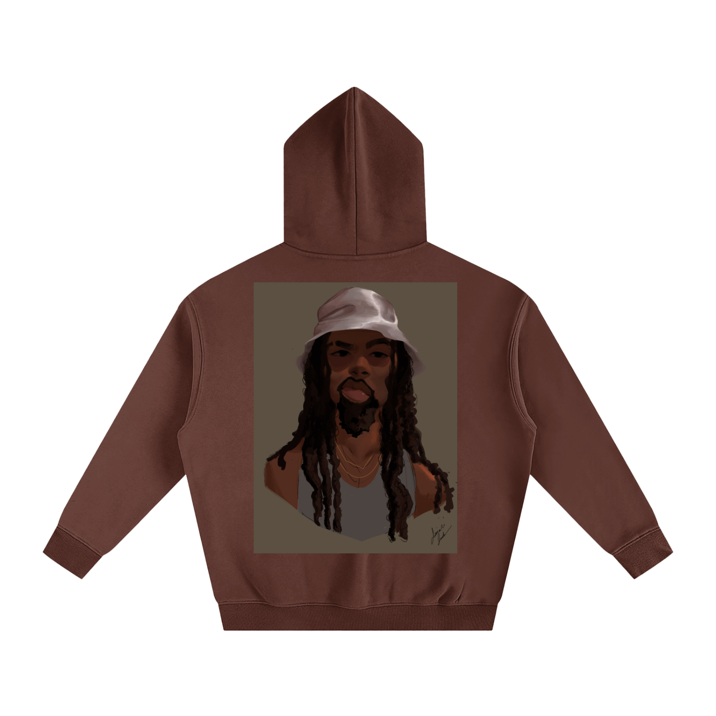 HUH? Oversize Fleeced Hoodie