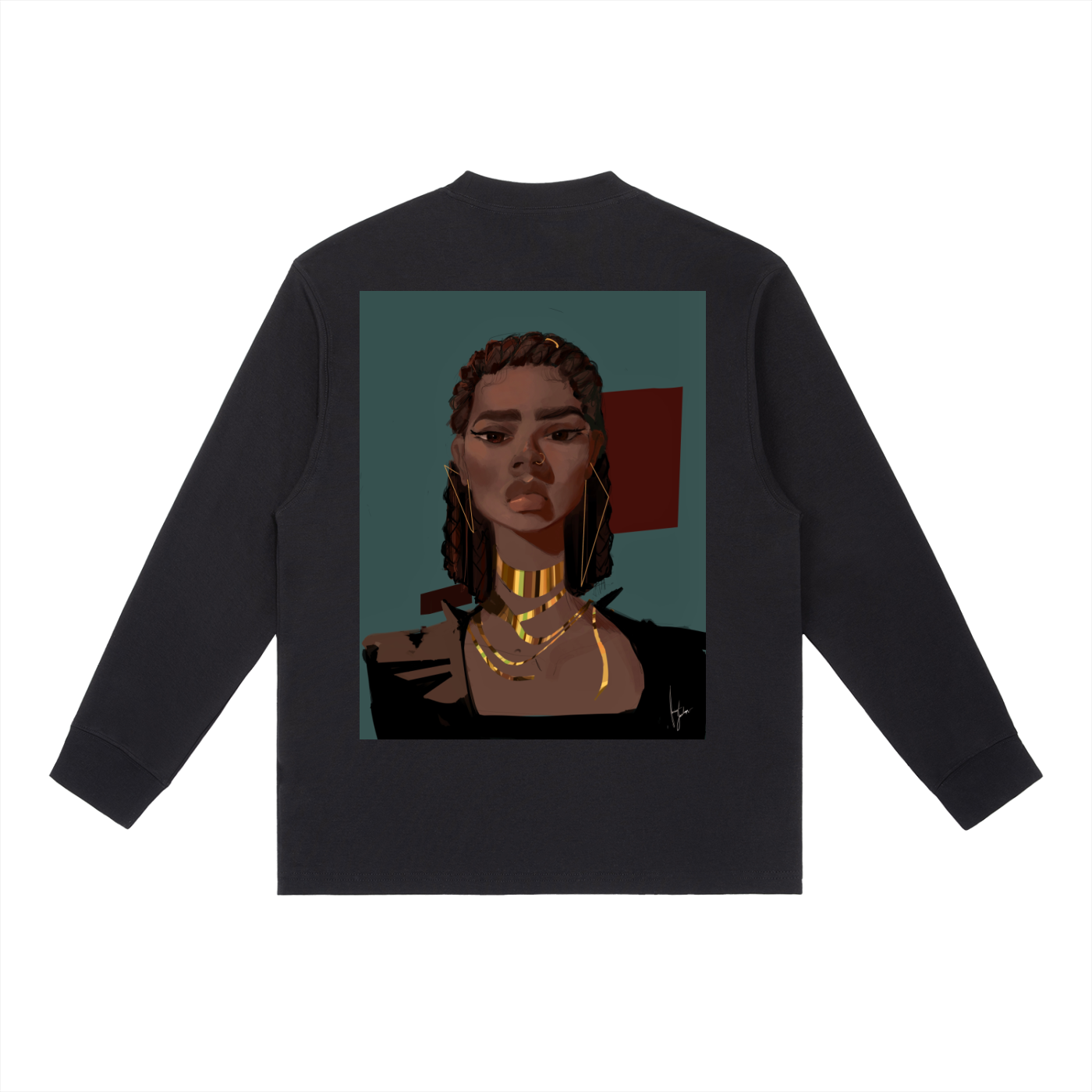Chocolate's Gold Essential Crewneck Long-Sleeve T-Shirt