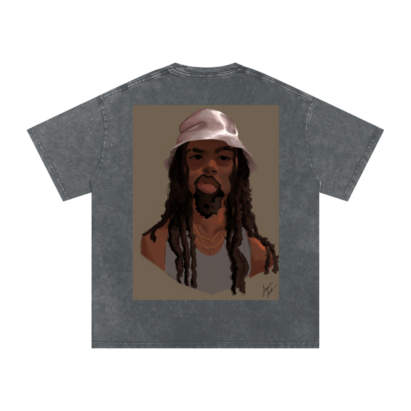 HUH? Acid Wash Oversize T-Shirt - 250 GSM