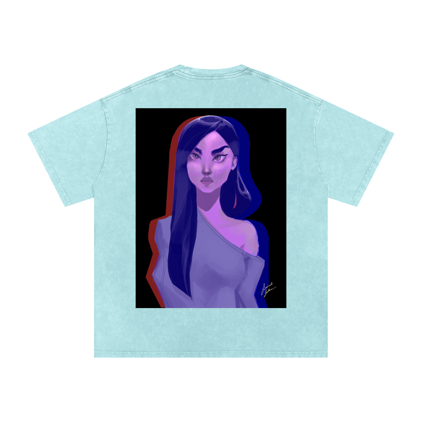 Focused Acid Wash Oversize T-Shirt - 250 GSM