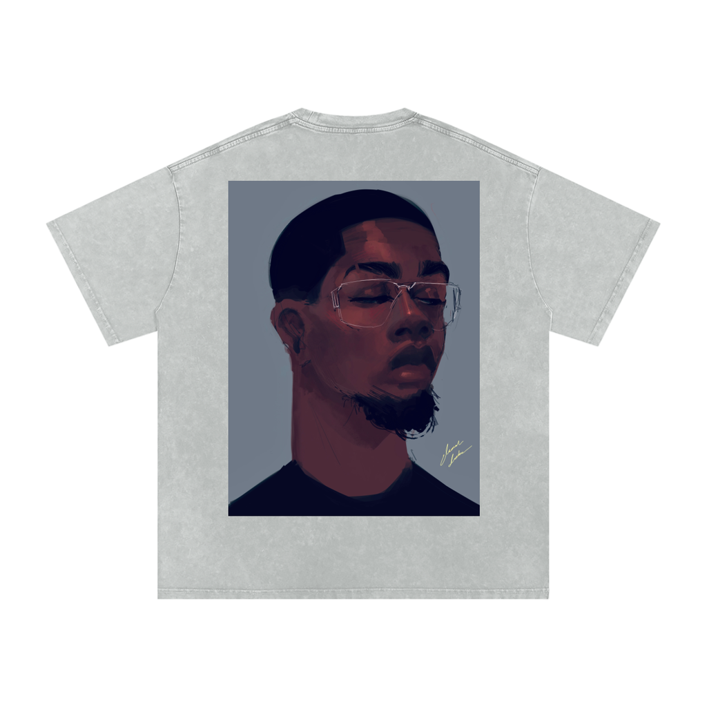 About Him Acid Wash Oversize T-Shirt - 250 GSM