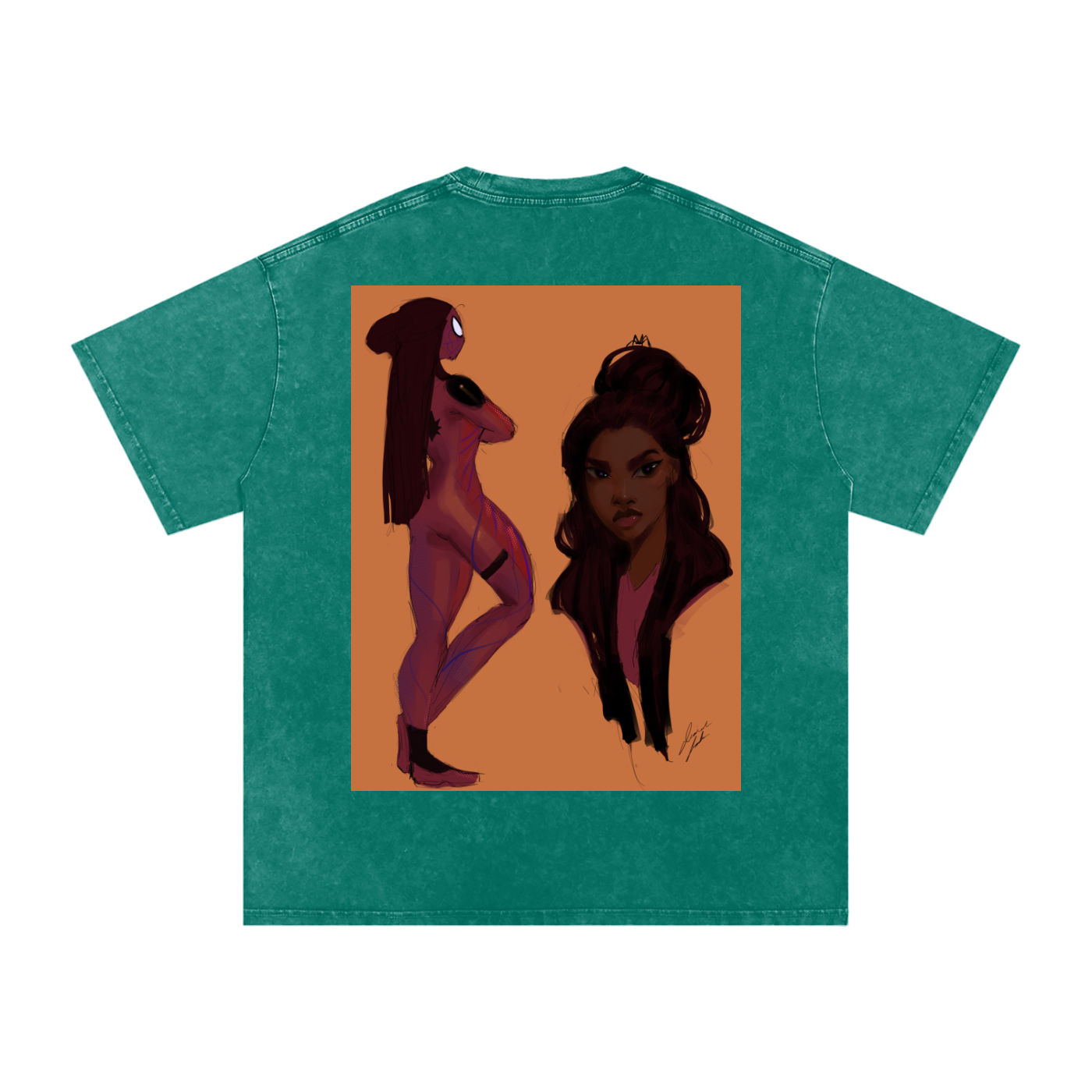 In Another Universe Snow Washed Oversized Cotton T-Shirt
