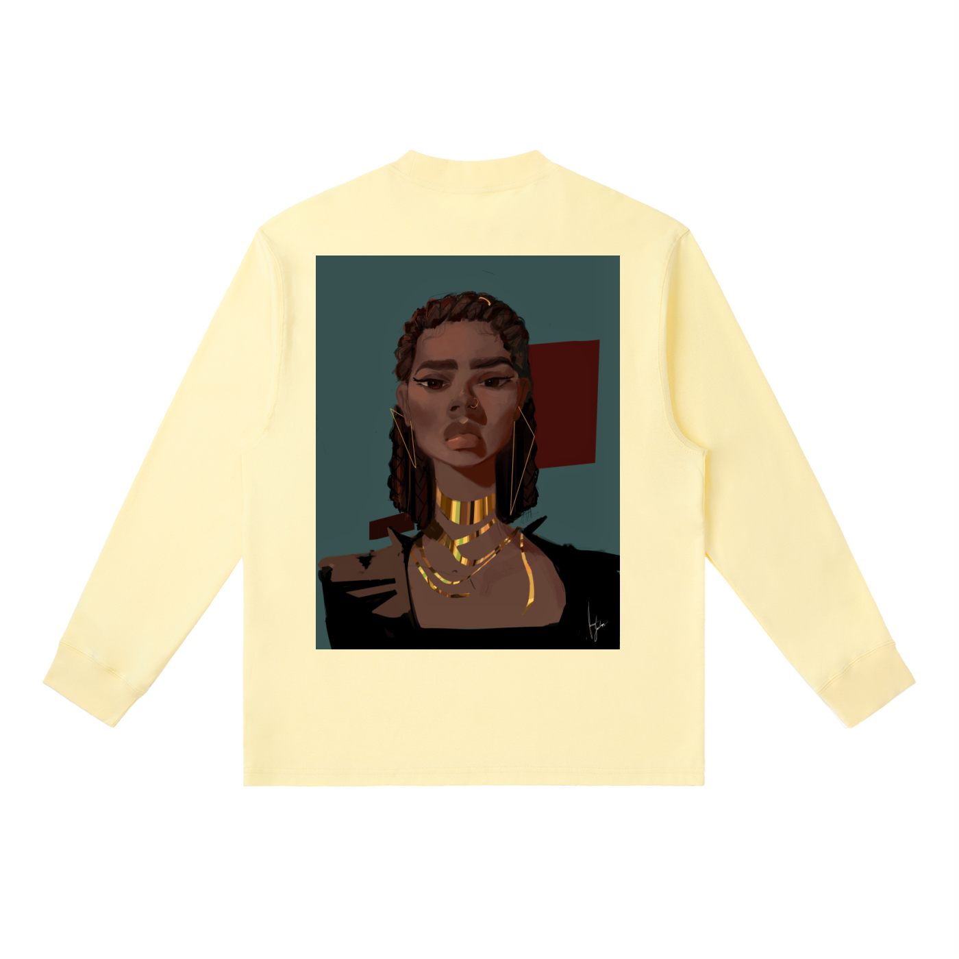 Chocolate's Gold Essential Crewneck Long-Sleeve T-Shirt
