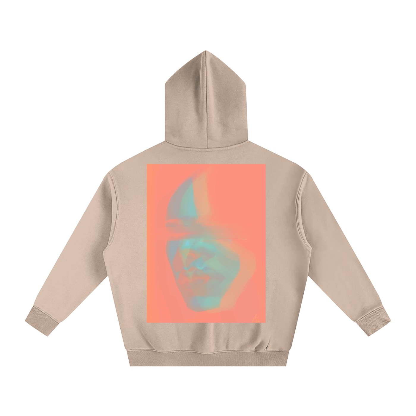 Hidden Face Oversize Fleeced Hoodie