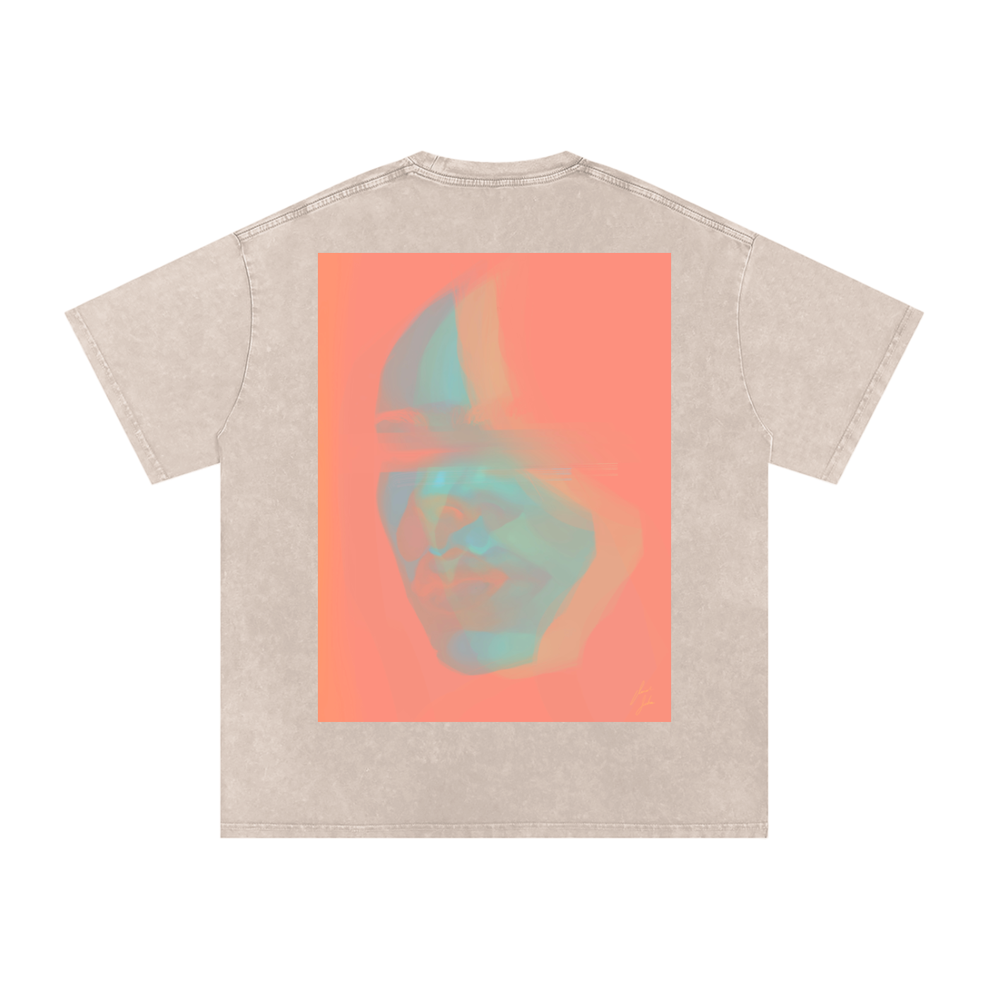 Hidden In Colors Acid Wash Oversize T-Shirt - 250 GSM