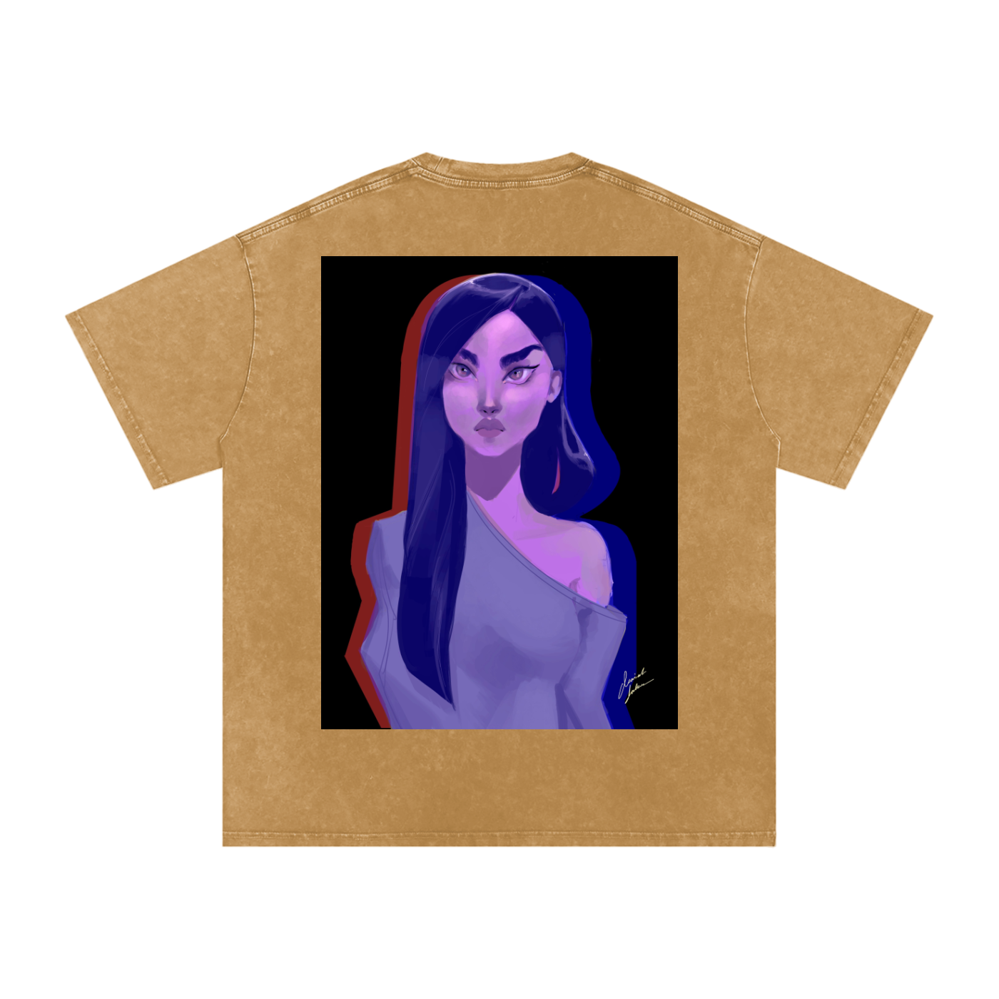 Focused Acid Wash Oversize T-Shirt - 250 GSM