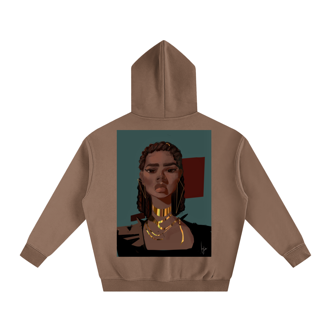 Chocolate's Gold Oversize Fleeced Hoodie