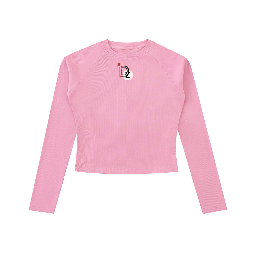 Logo Dyed Washed Raglan Long Sleeve Slim T-Shirt