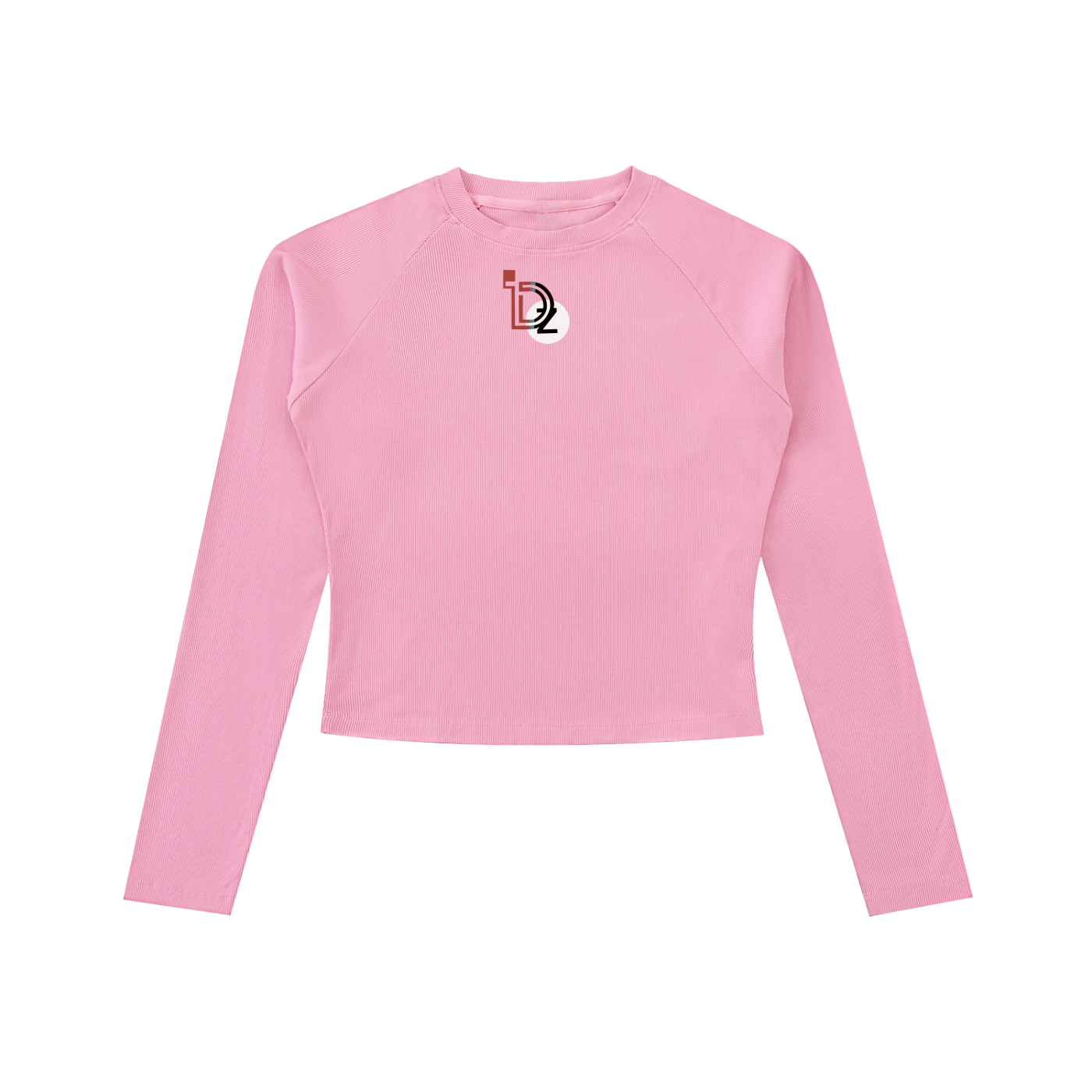 Logo Dyed Washed Raglan Long Sleeve Slim T-Shirt