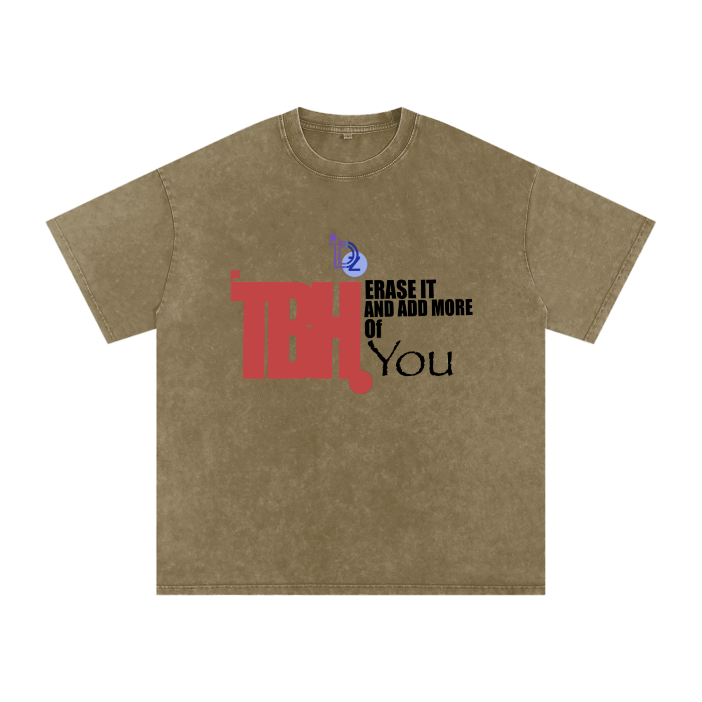 To Be Honest Snow Washed Oversized Cotton T-Shirt