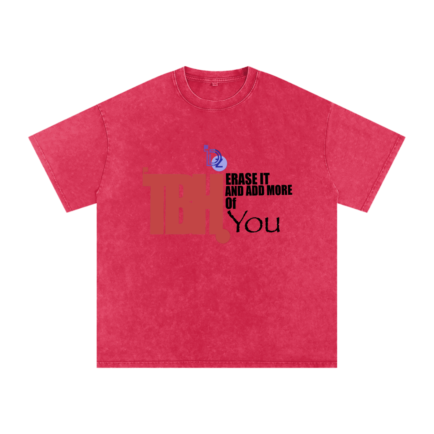 To Be Honest Snow Washed Oversized Cotton T-Shirt