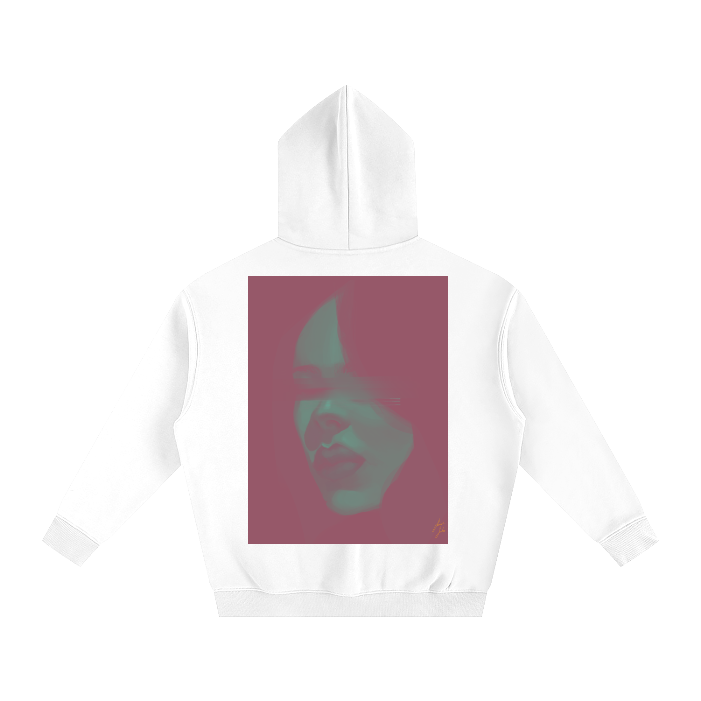 Hidden Face Oversize Fleeced Hoodie