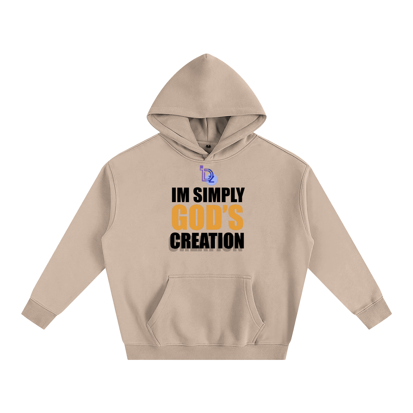 I'm Simply God's Creation Oversize Fleeced Hoodie