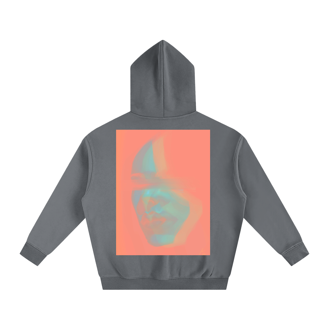Hidden Face Oversize Fleeced Hoodie
