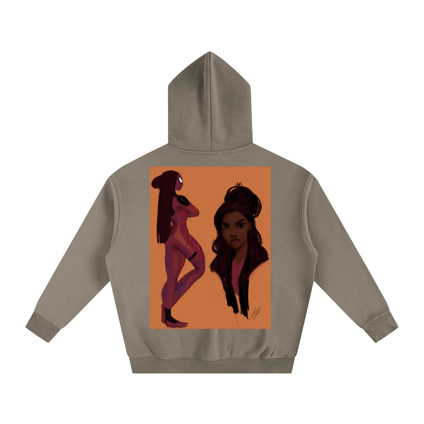 In Another Universe Oversize Fleeced Hoodie