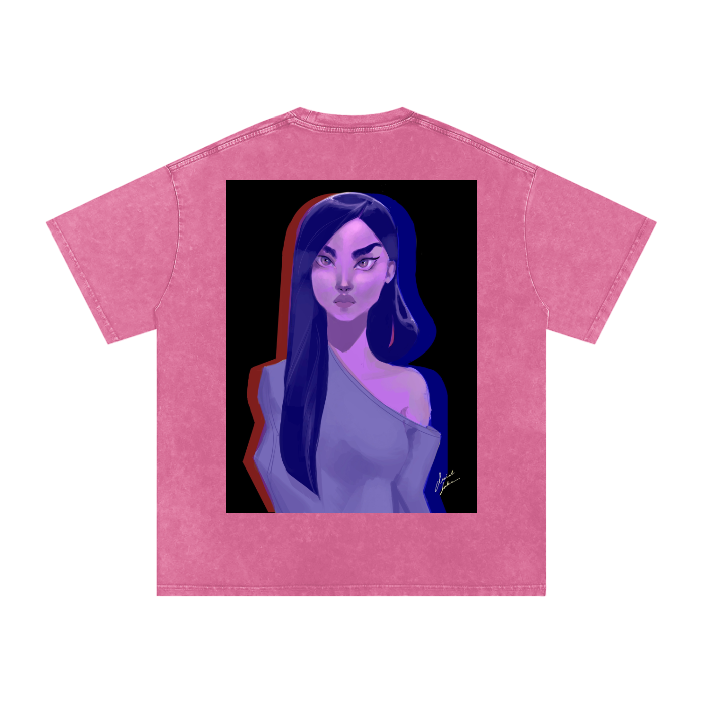 Focused Acid Wash Oversize T-Shirt - 250 GSM