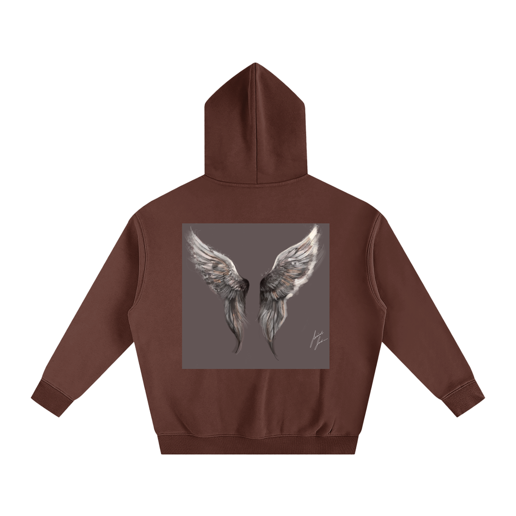 Wings above Oversize Fleeced Hoodie