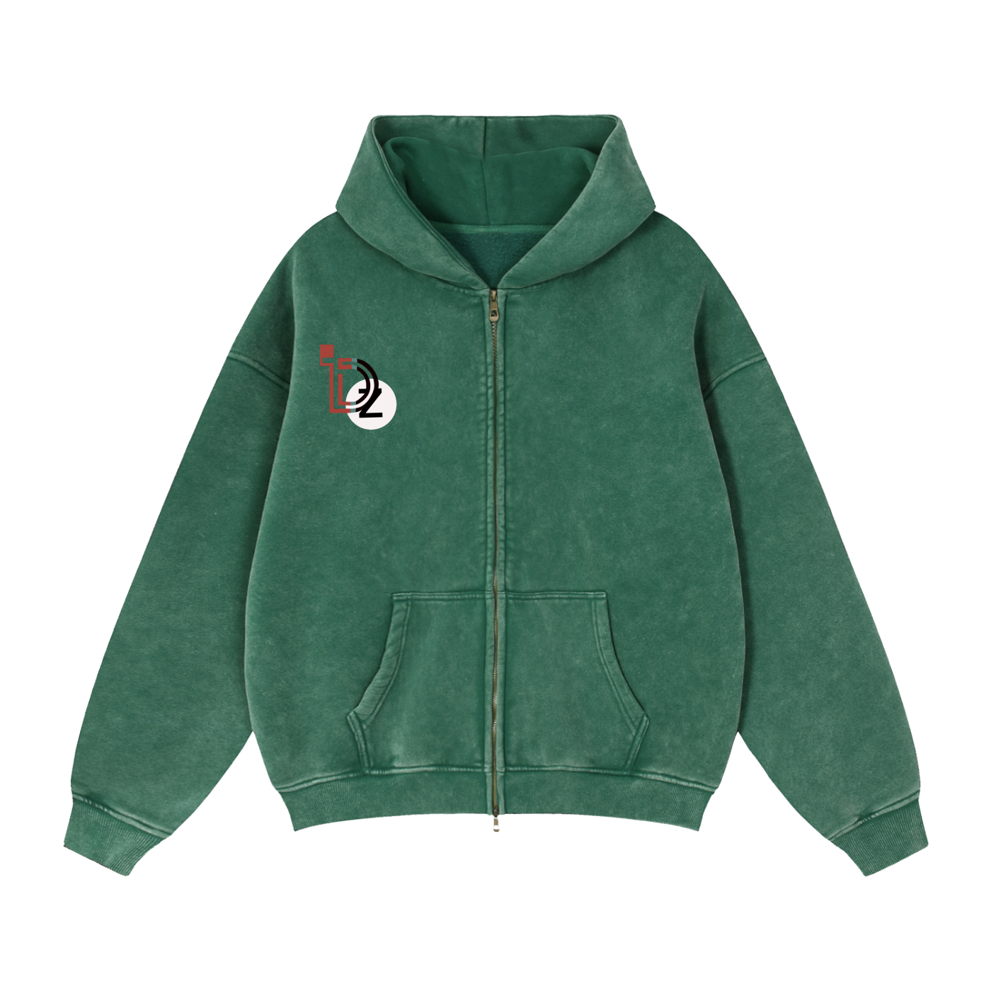 Wings Above Zip-Through Boxy Fleece Hoodie