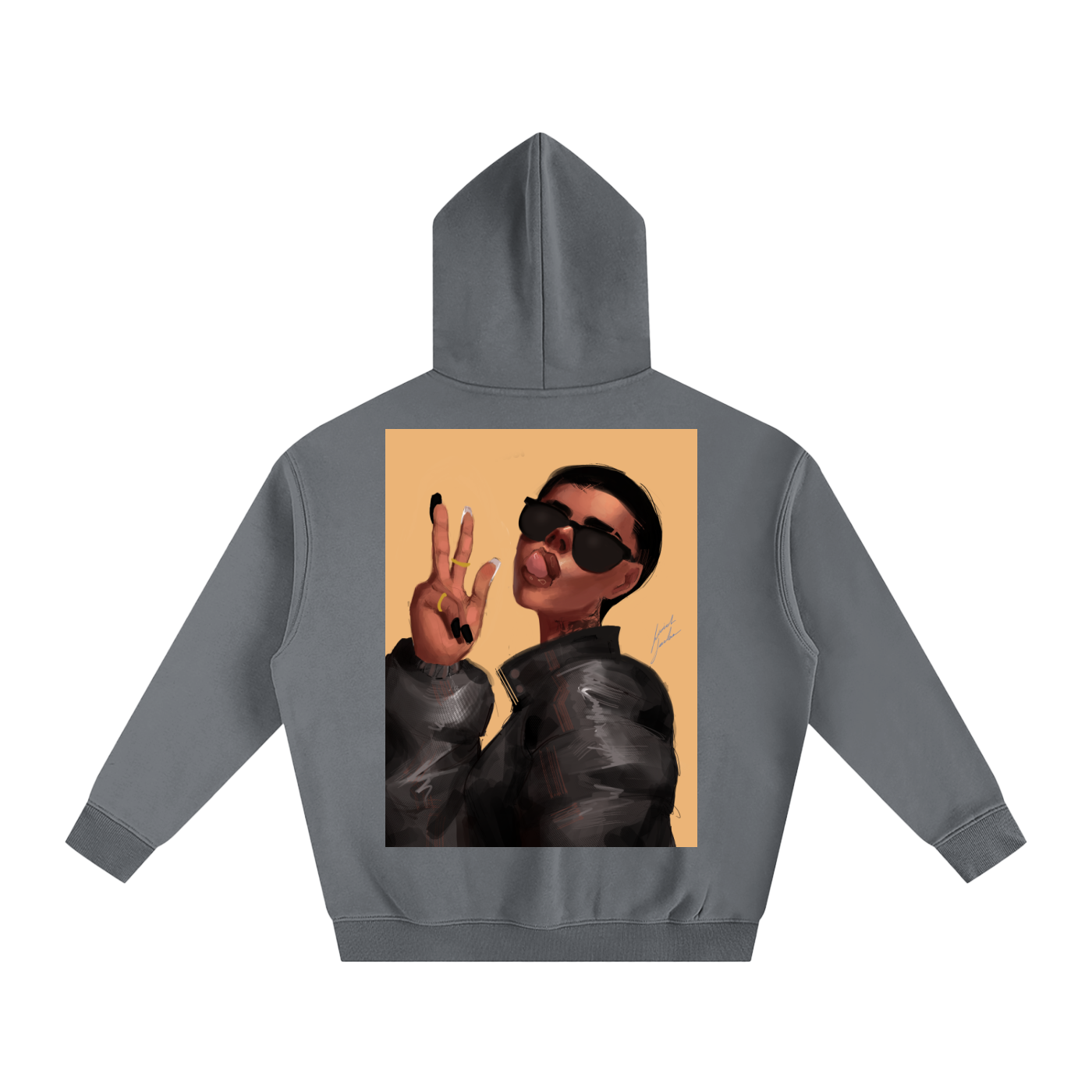Peace or Goodbye Oversize Fleeced Hoodie