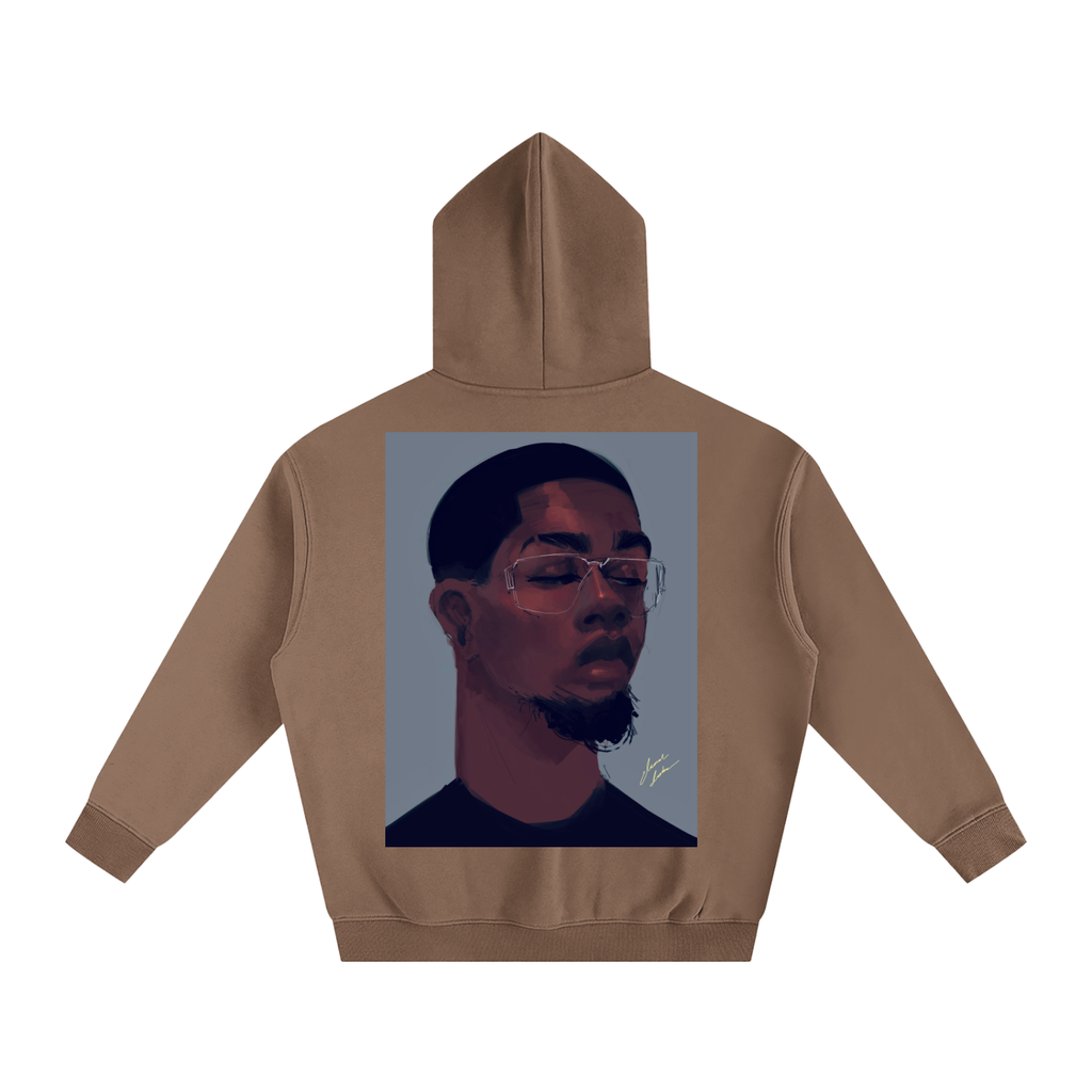 About Him Oversize Fleeced Hoodie