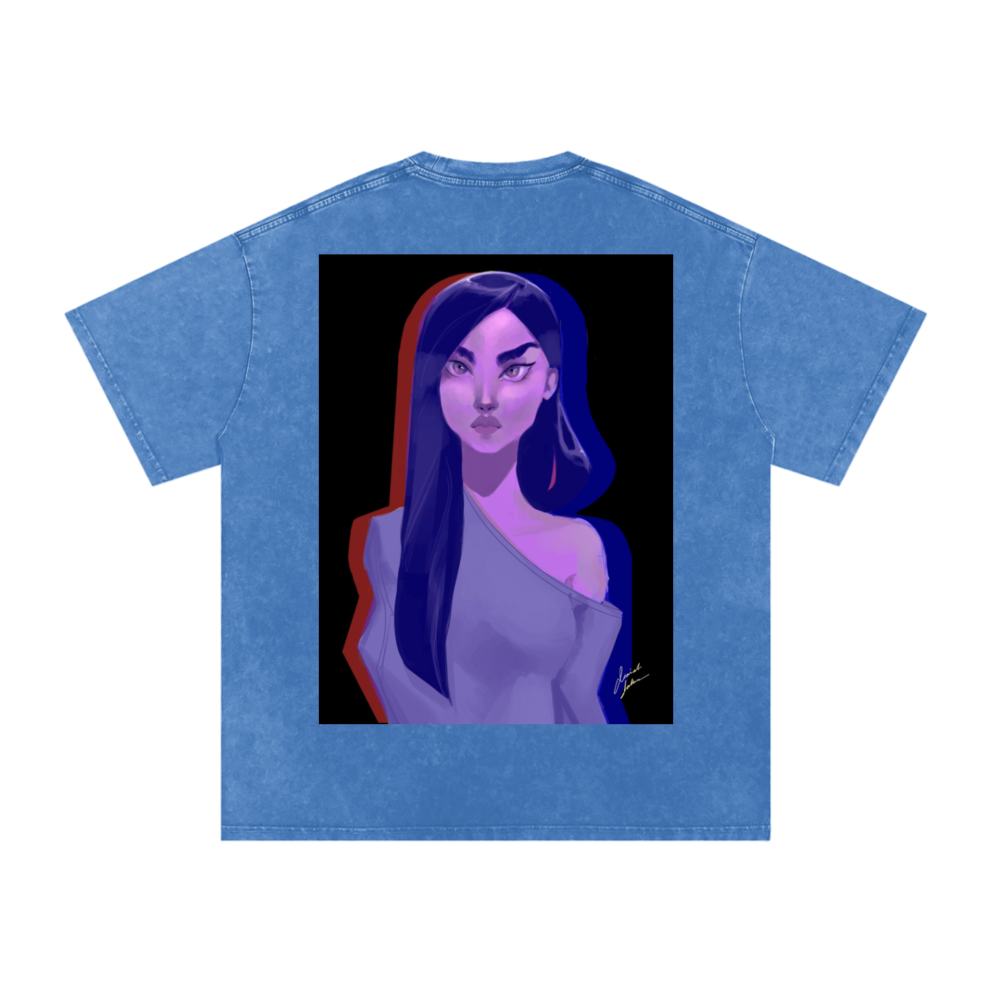 Focused Acid Wash Oversize T-Shirt - 250 GSM