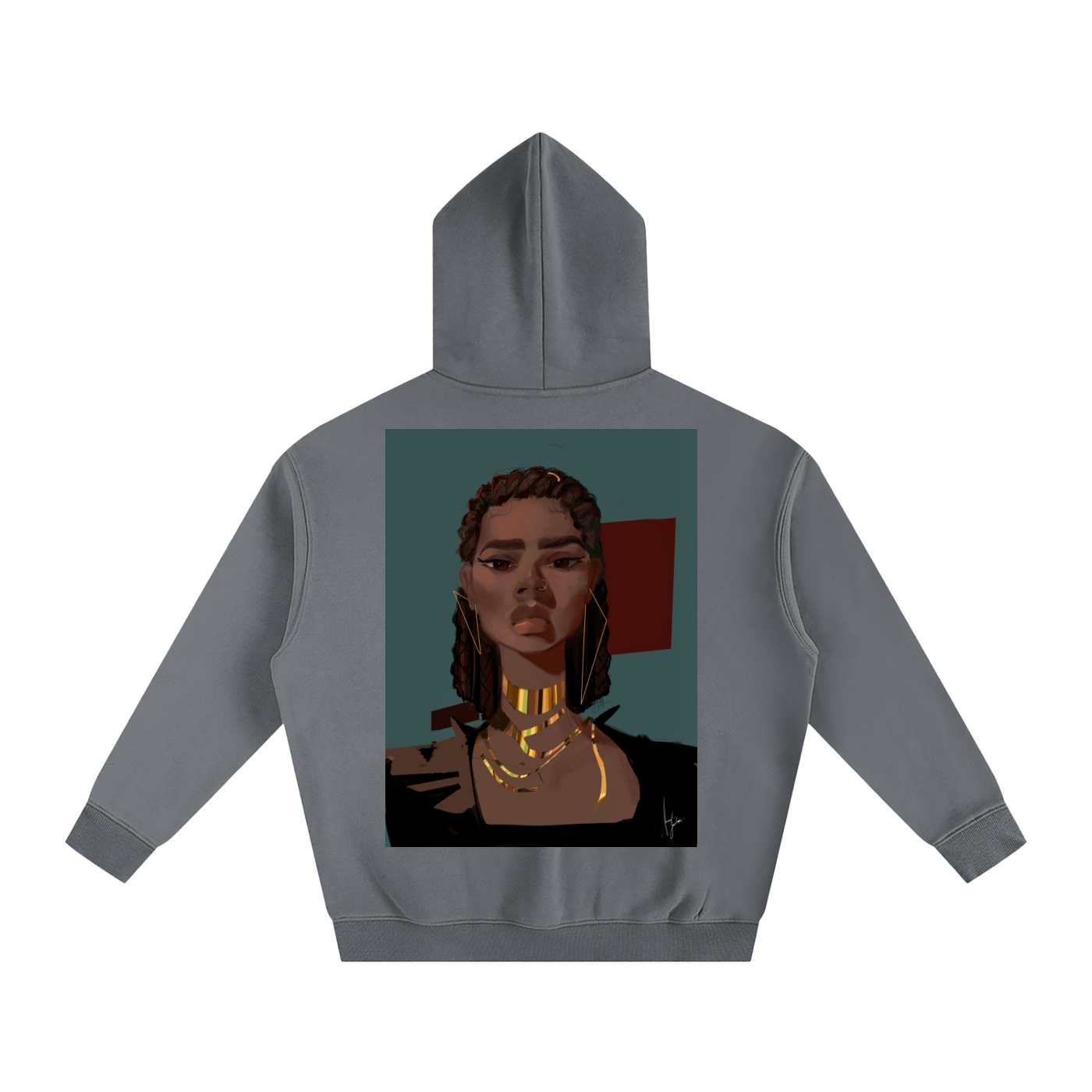 Chocolate's Gold Oversize Fleeced Hoodie