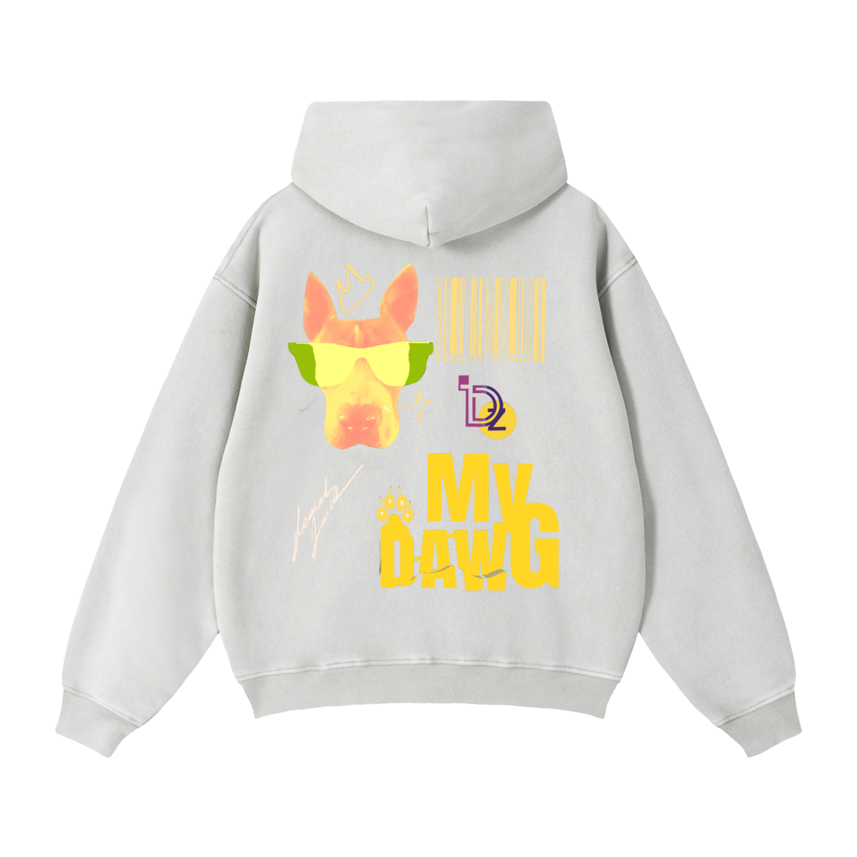 My DAWG Zip-Through Boxy Fleece Hoodie