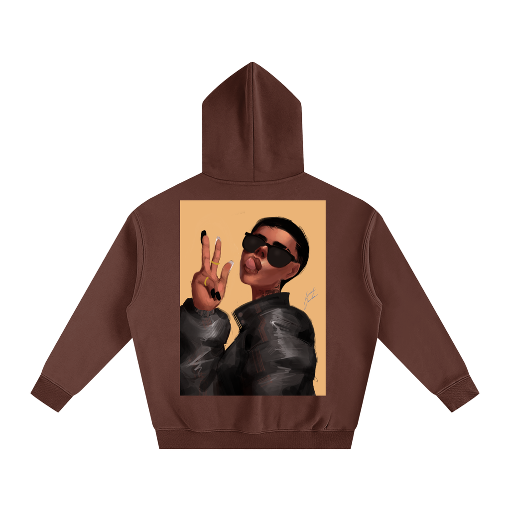 Peace or Goodbye Oversize Fleeced Hoodie