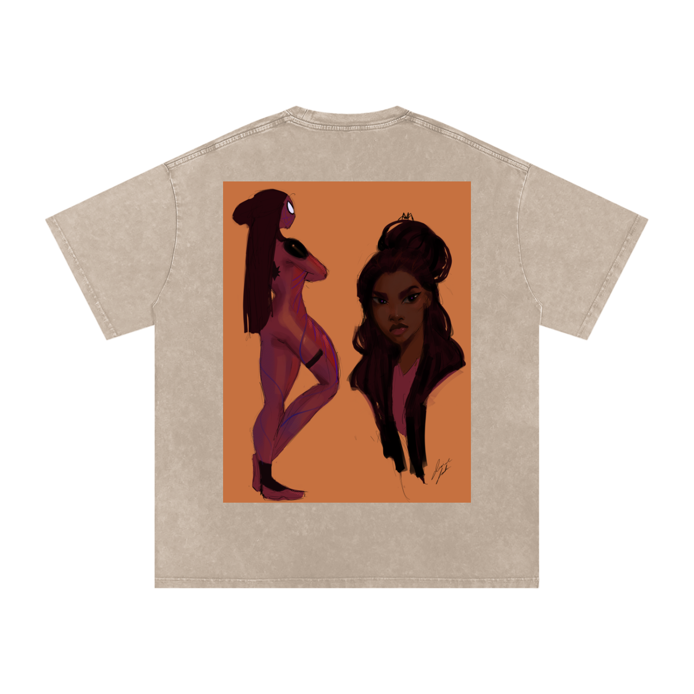 In Another Universe Snow Washed Oversized Cotton T-Shirt