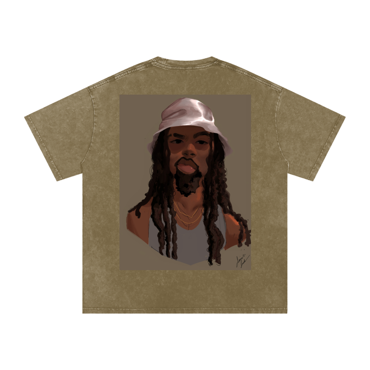 HUH? Acid Wash Oversize T-Shirt - 250 GSM