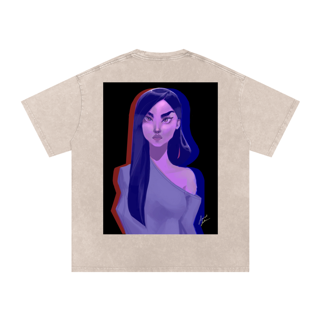 Focused Acid Wash Oversize T-Shirt - 250 GSM