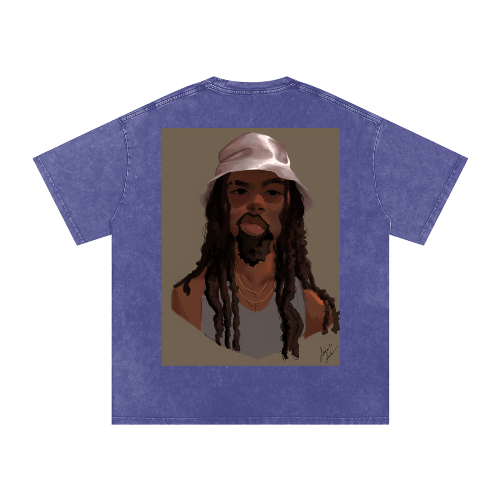 HUH? Acid Wash Oversize T-Shirt - 250 GSM