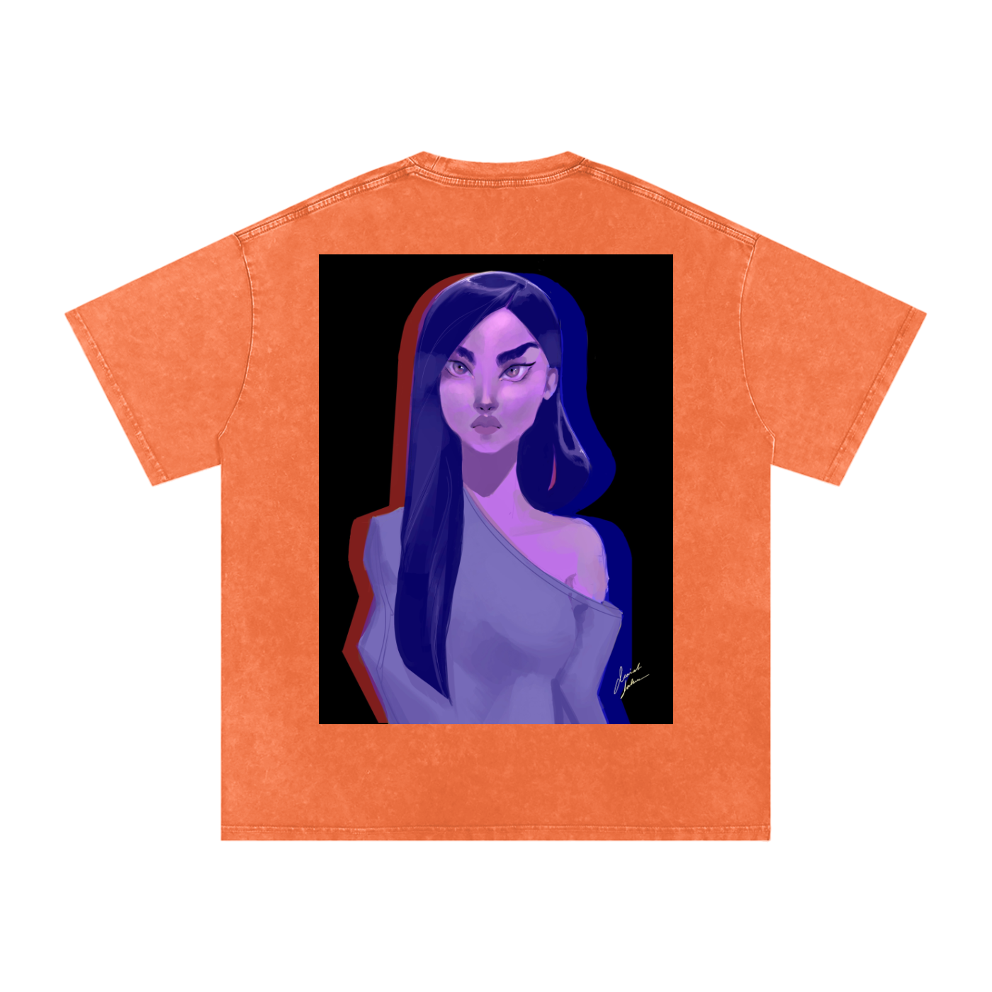 Focused Acid Wash Oversize T-Shirt - 250 GSM