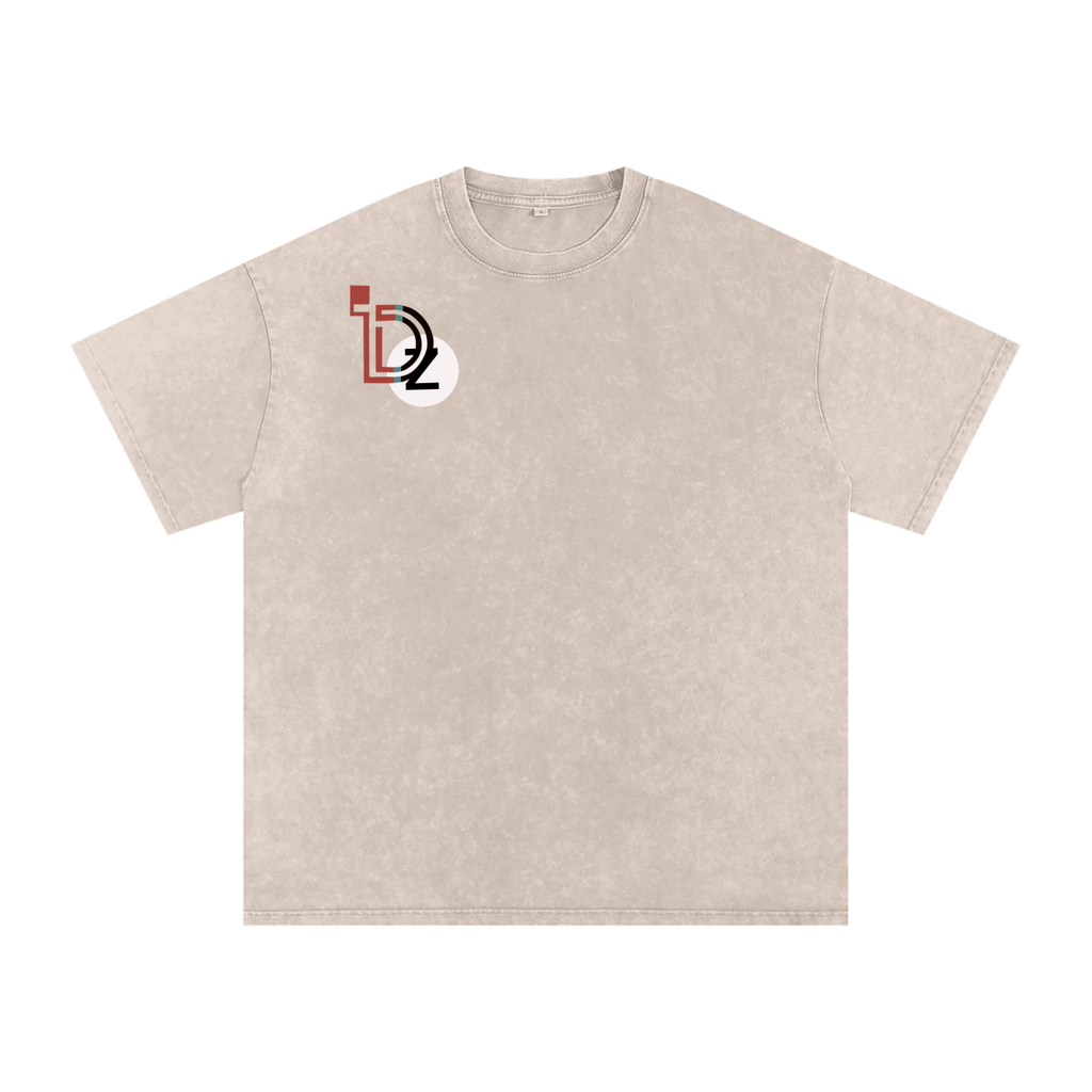 Logo Snow Washed Oversized Cotton T-Shirt