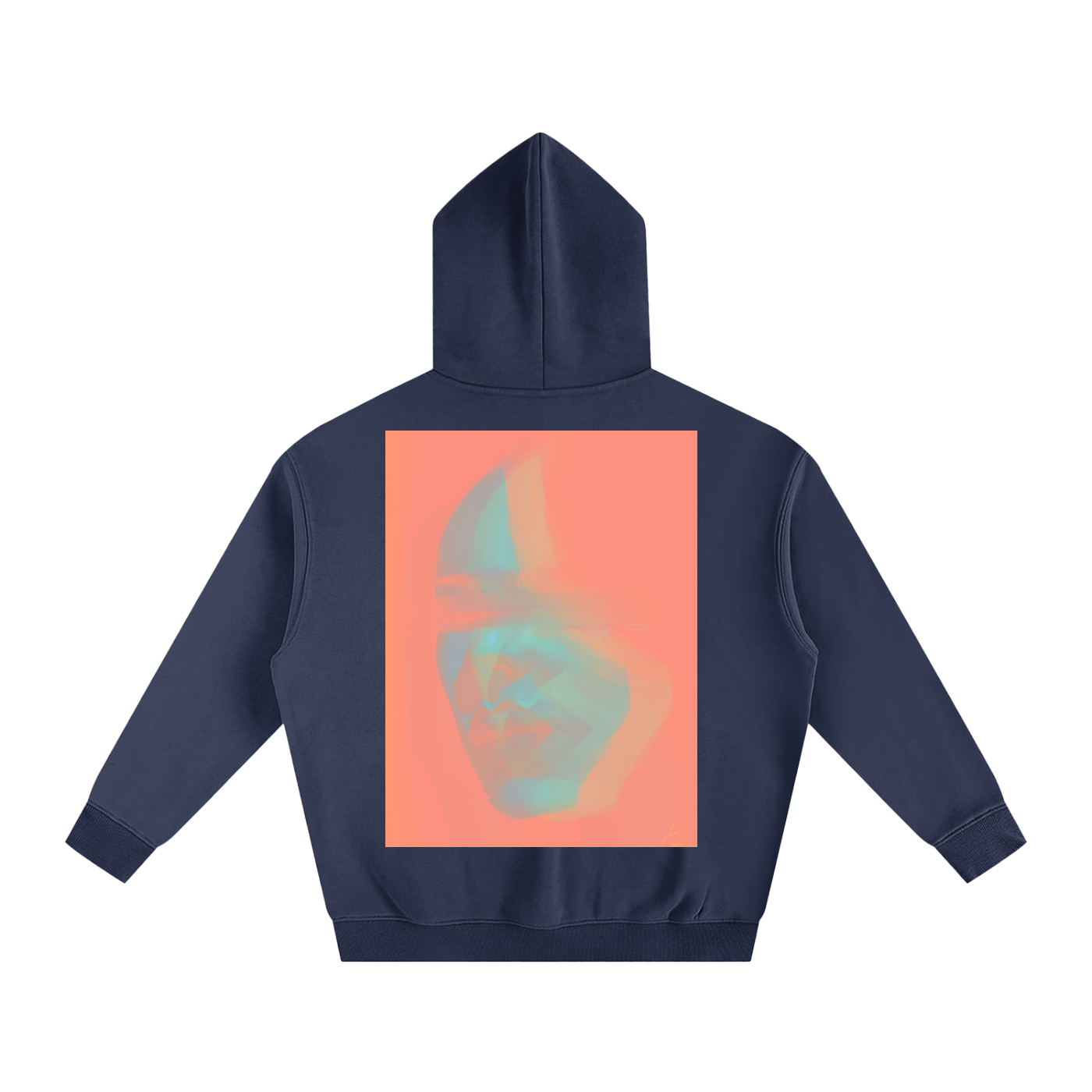Hidden Face Oversize Fleeced Hoodie