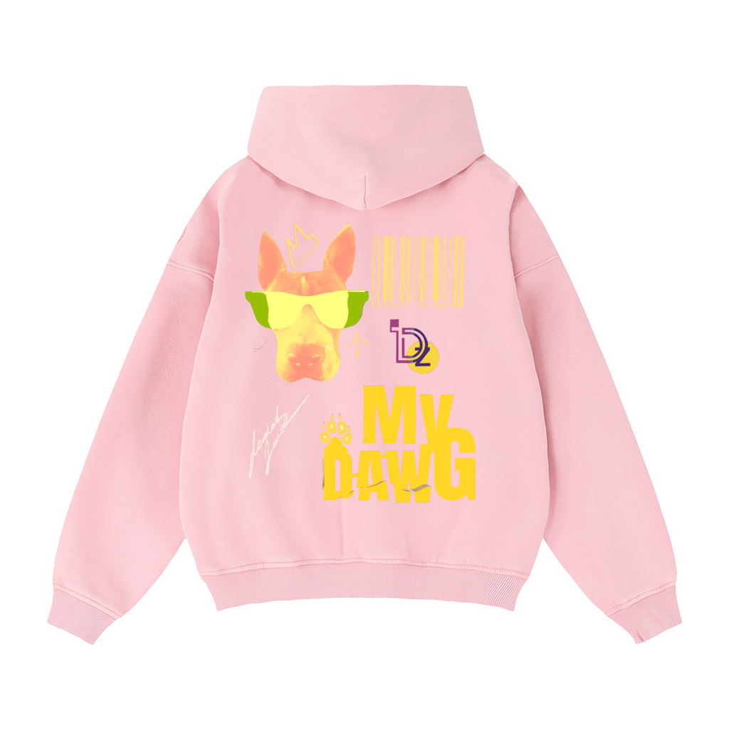 My DAWG Zip-Through Boxy Fleece Hoodie