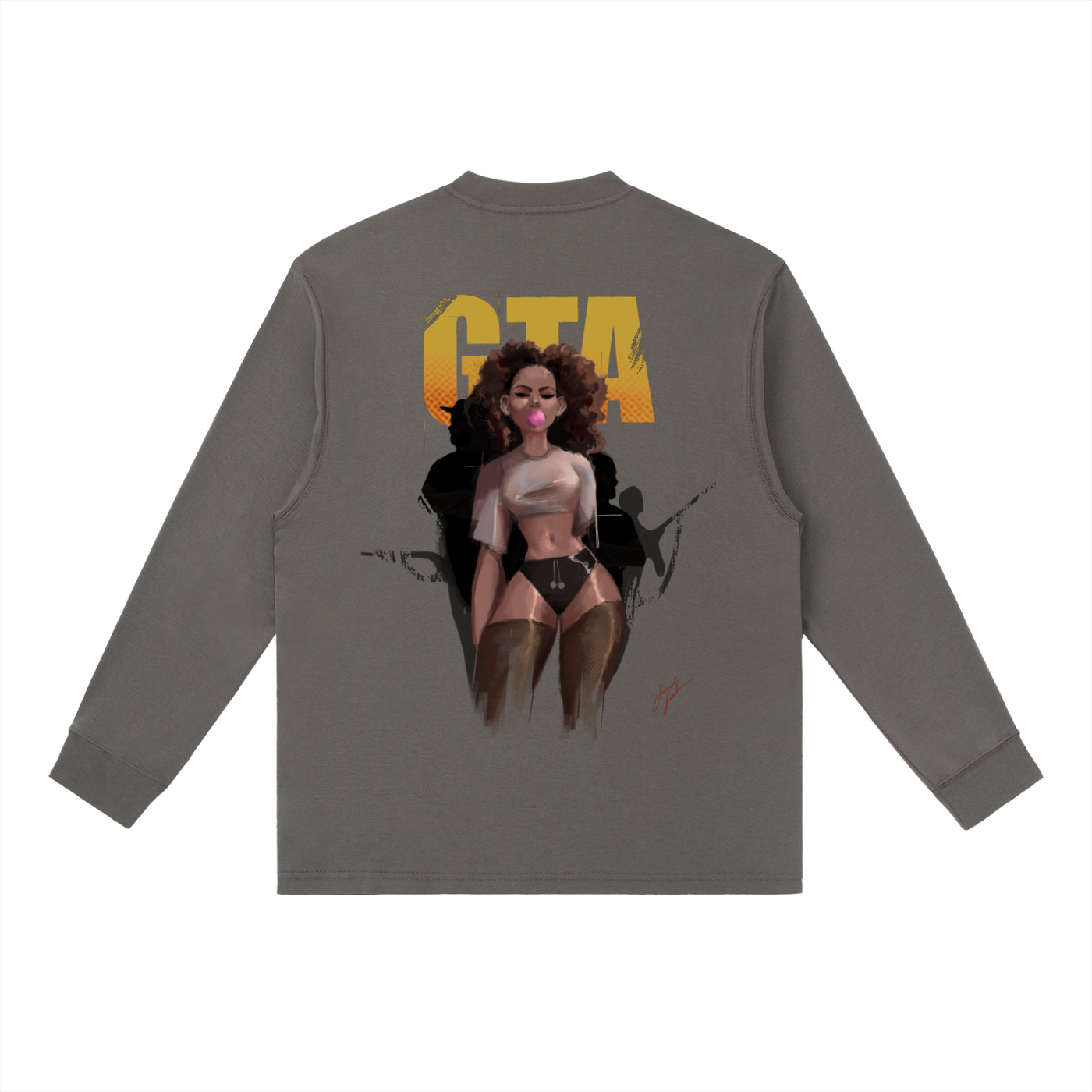 Obey N $urvive Essential Crewneck Long-Sleeve T-Shirt
