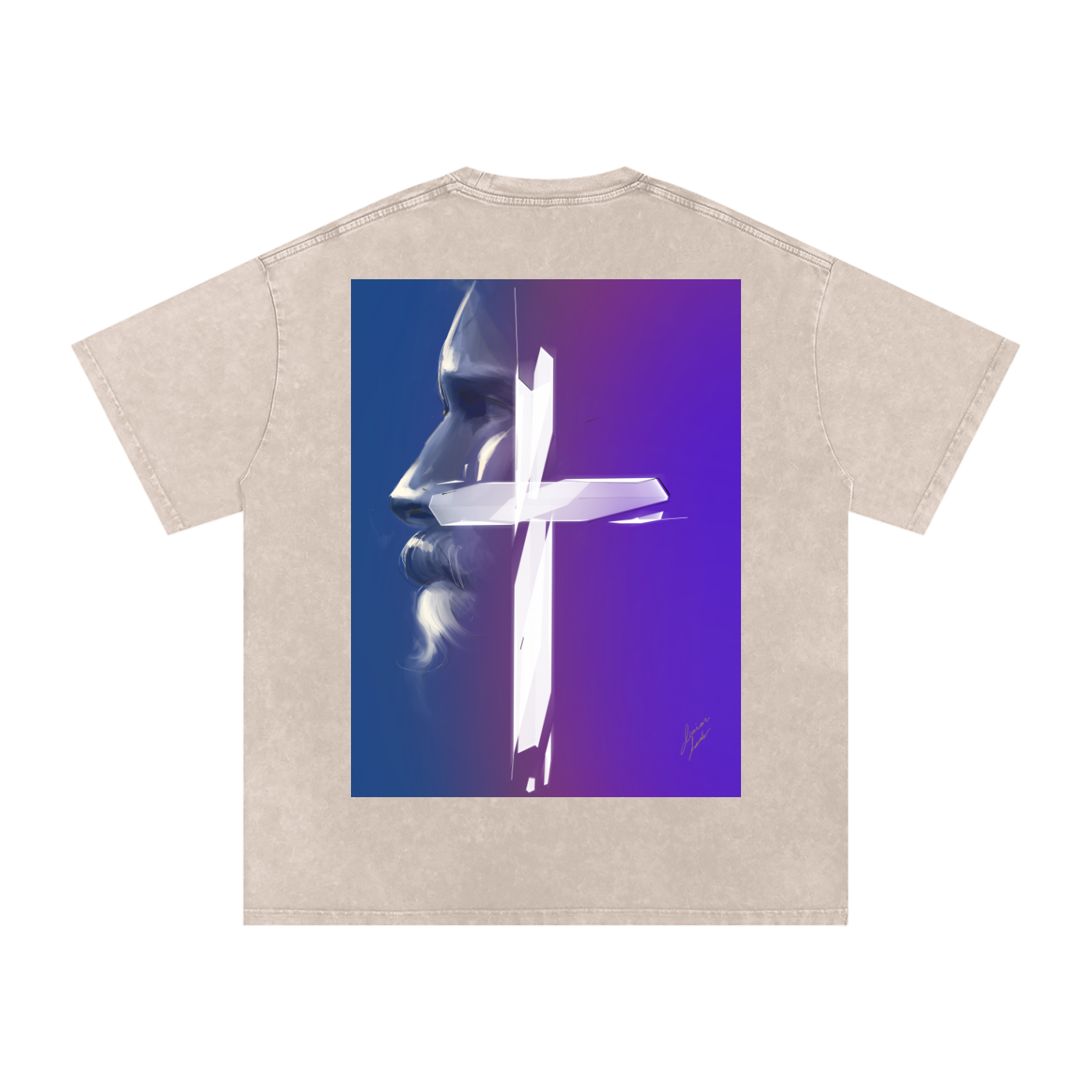 Joy and Love Acid Wash Oversize T-Shirt - 250 GSM