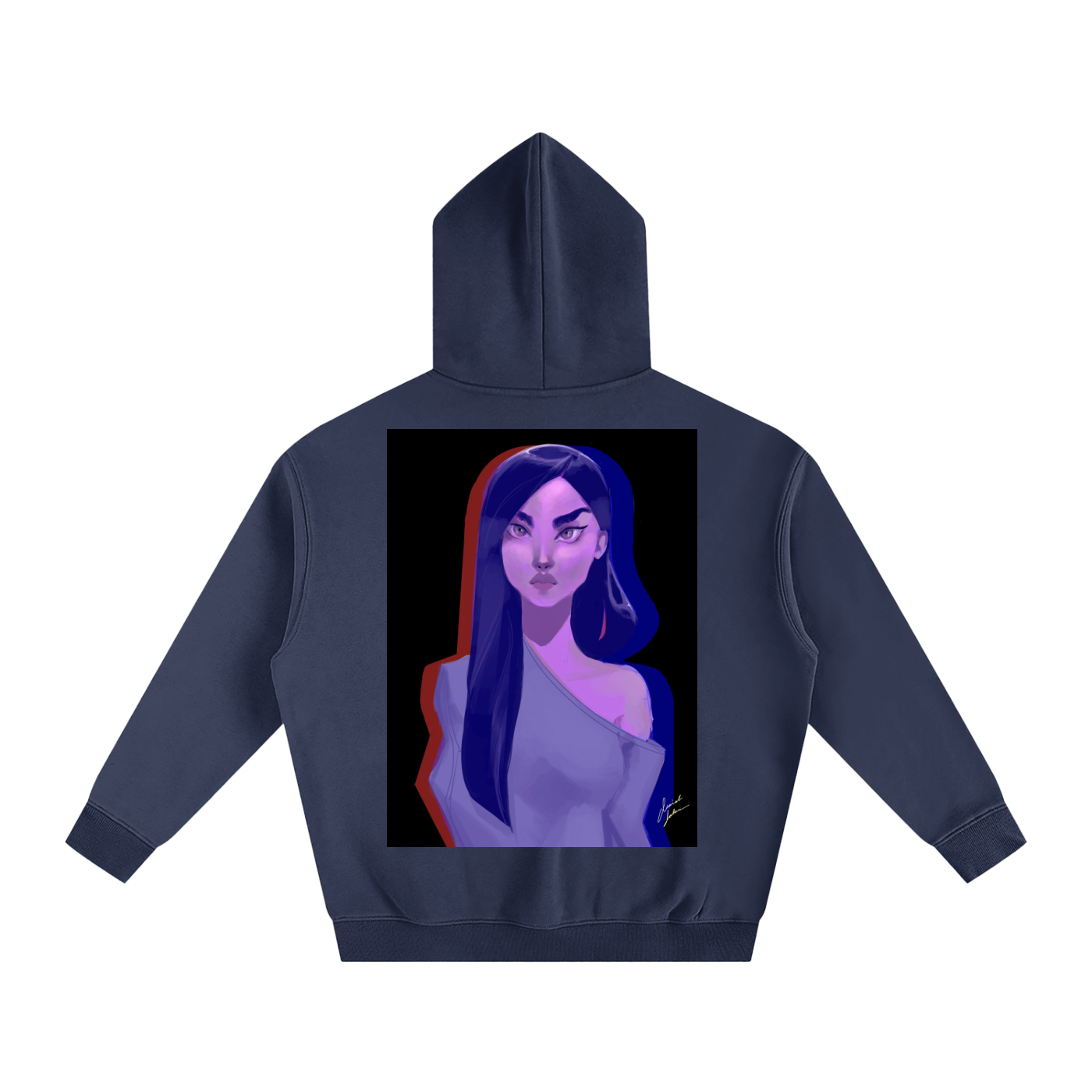 Focused Oversize Fleeced Hoodie