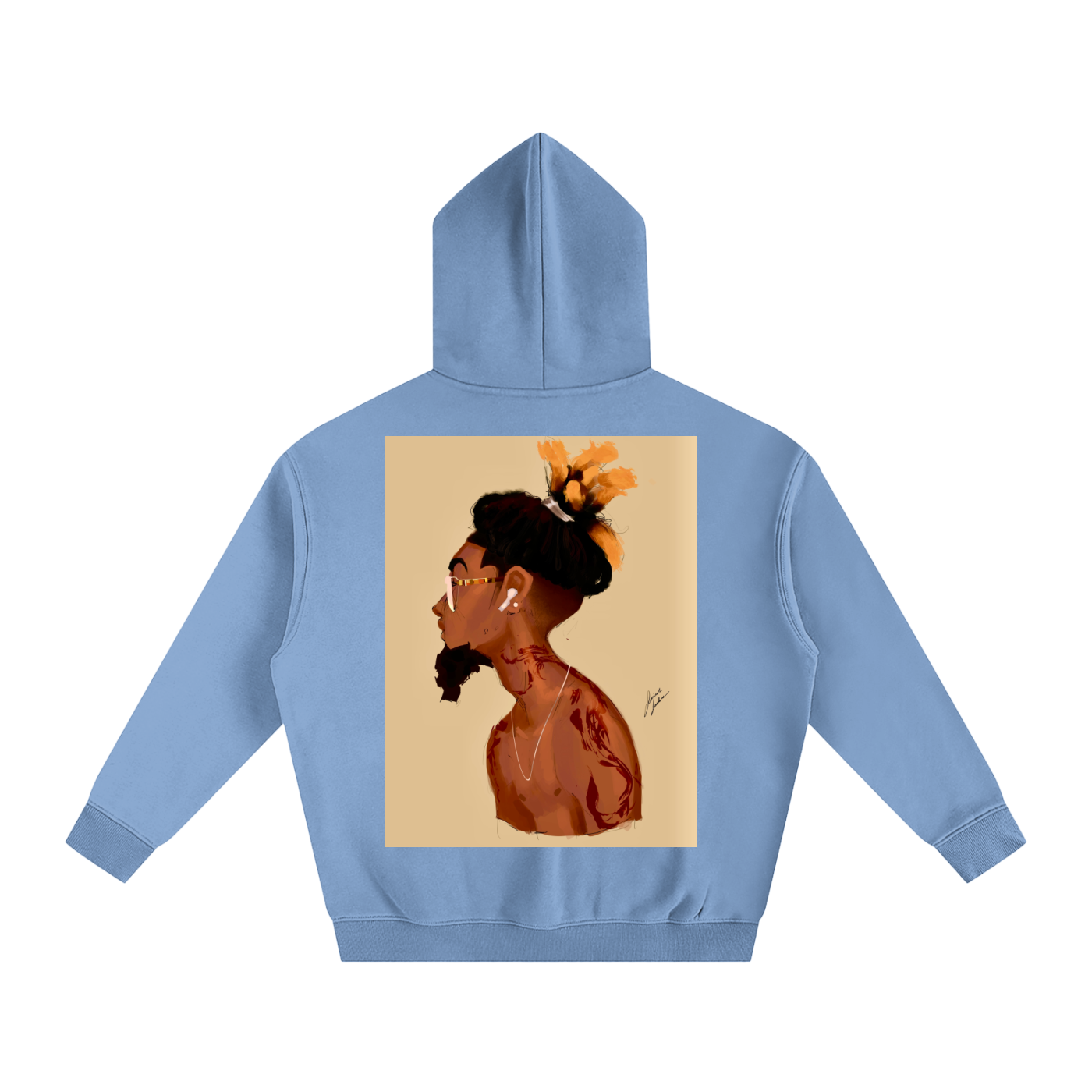 Fresh Out The Blue Oversize Fleeced Hoodie