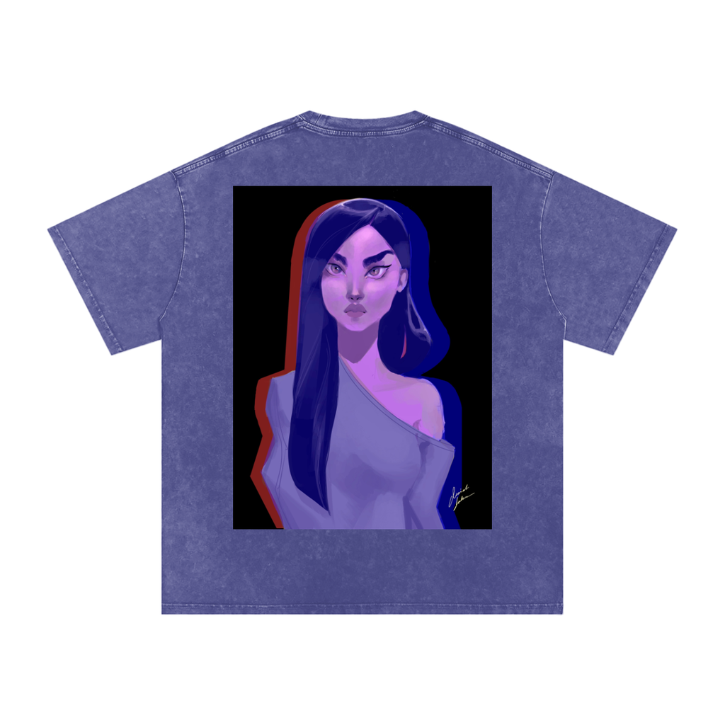 Focused Acid Wash Oversize T-Shirt - 250 GSM