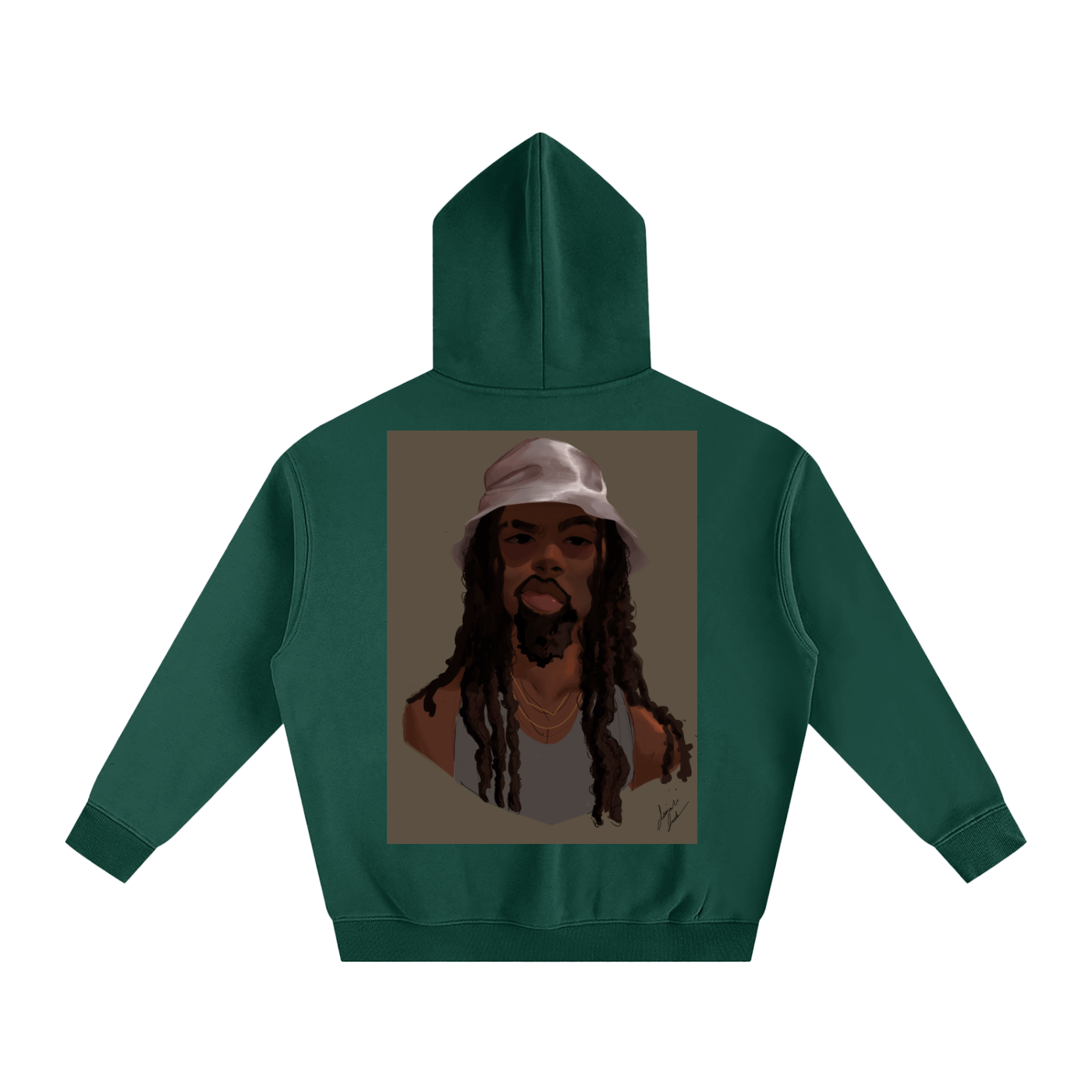 HUH? Oversize Fleeced Hoodie