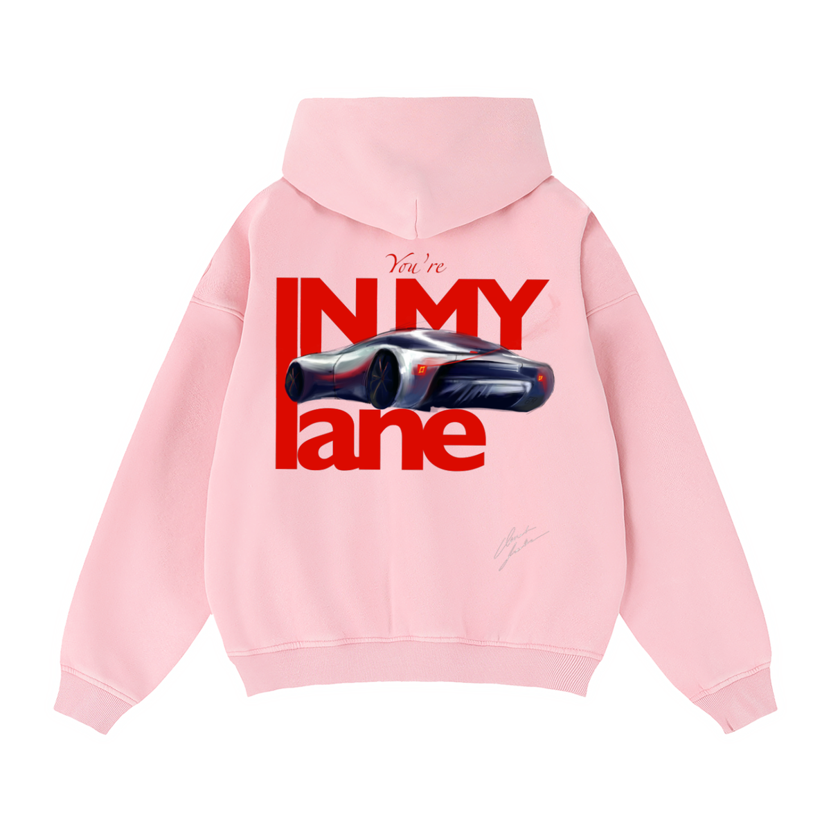 IN MY LANE Zip-Through Boxy Fleece Hoodie