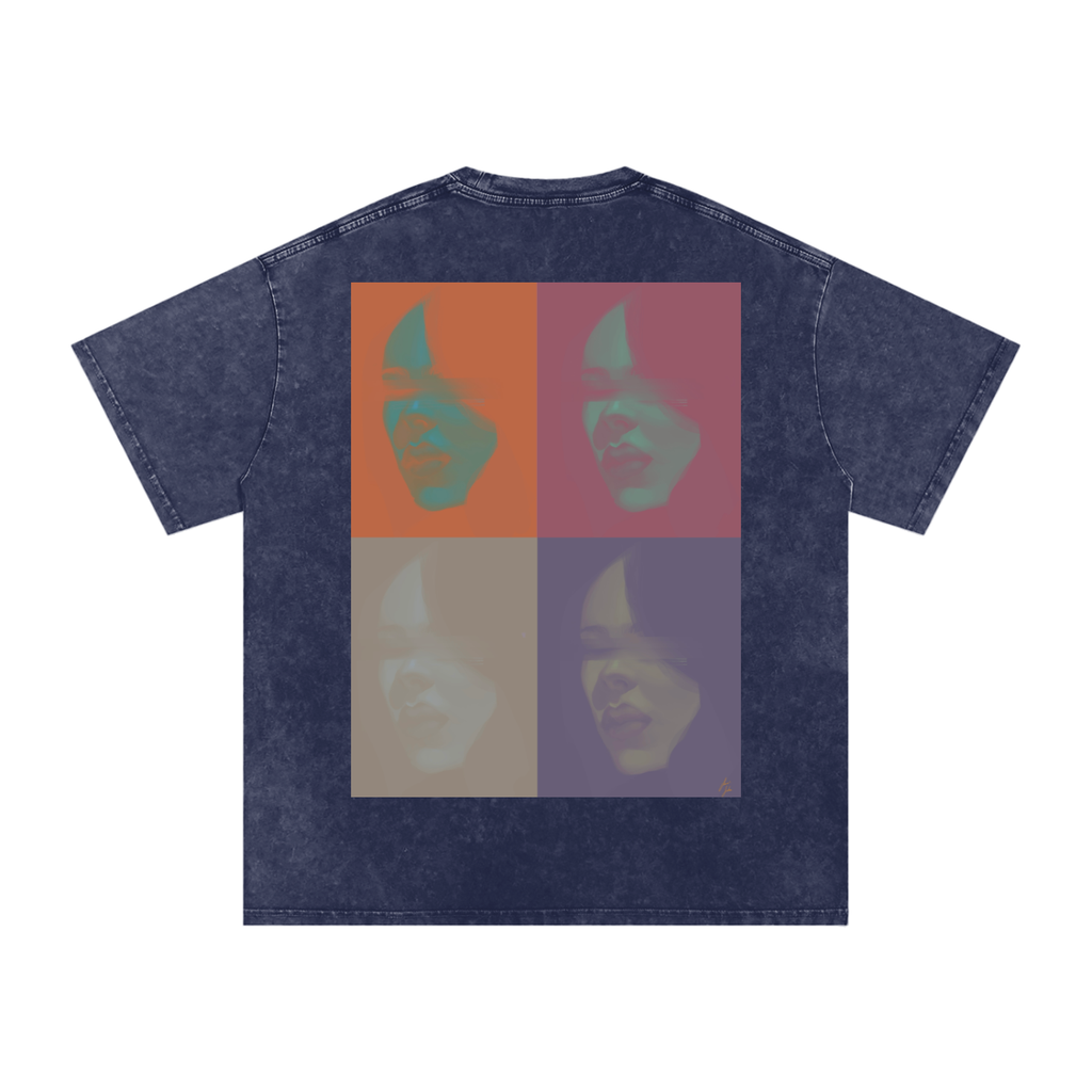 Hidden in Colors Acid Wash Oversize T-Shirt - 250 GSM