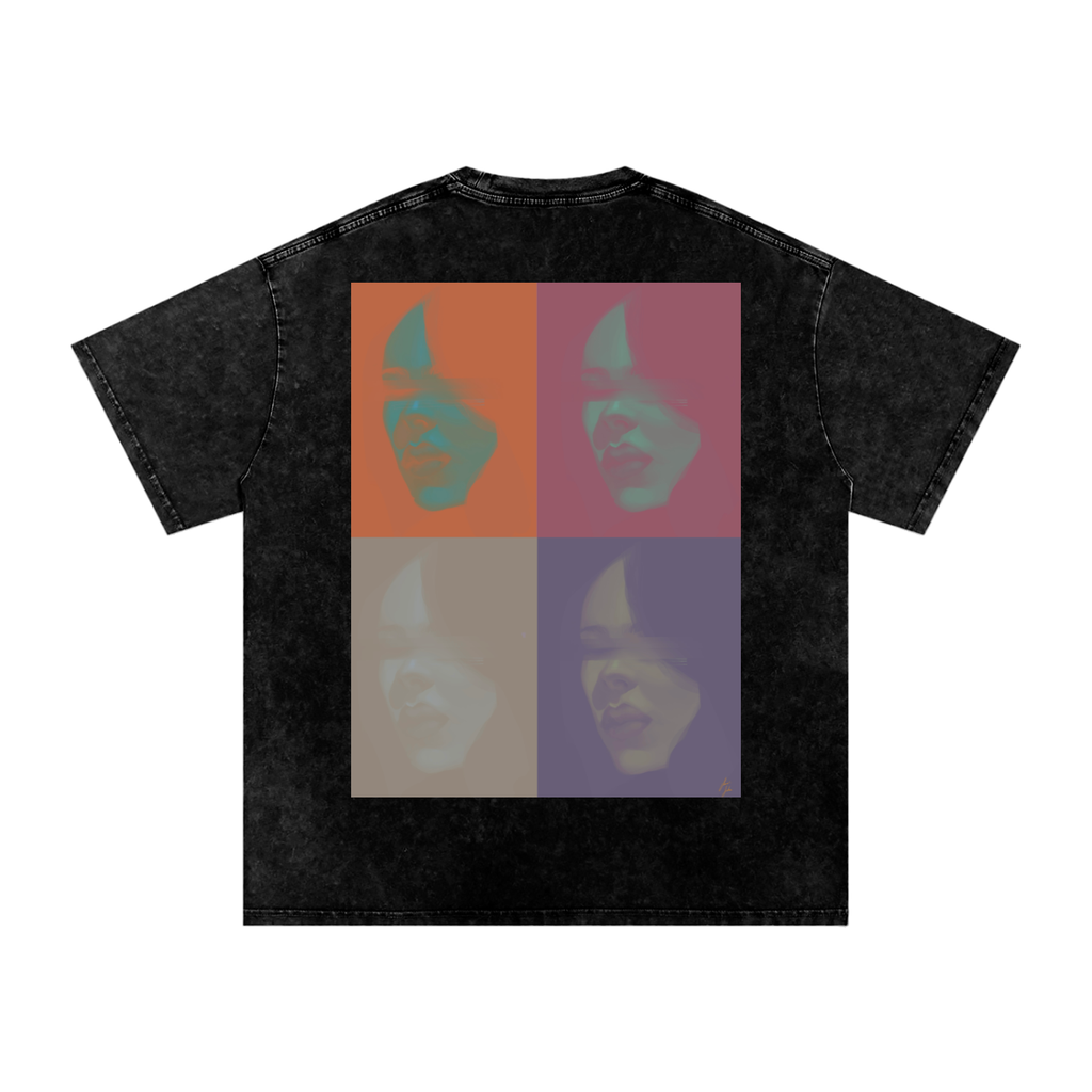 Hidden in Colors Acid Wash Oversize T-Shirt - 250 GSM